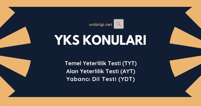 2024 YKS (TYT & AYT) Konuları | UniBilgi - Üniversite Bilgi Platformu